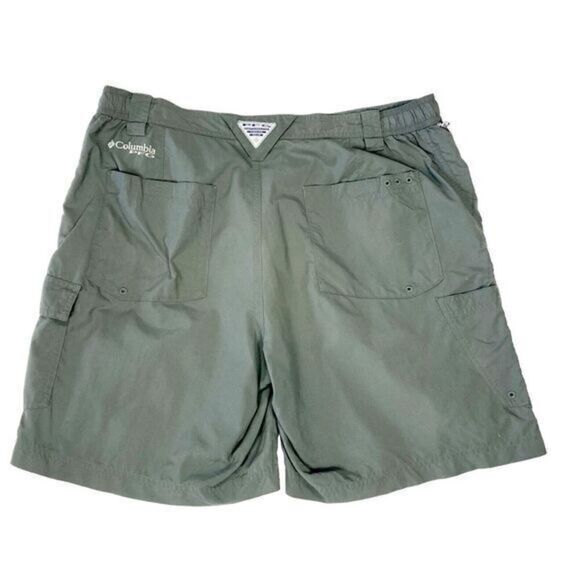 Columbia PFG Cargo Shorts Mens Size 34 Gray Omni Shade Fishing Hiking Pull On - Picture 7 of 14